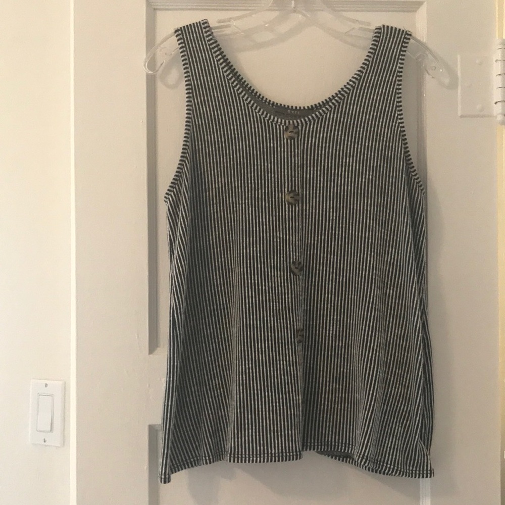 Black and white striped Tank top